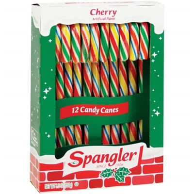 Rainbow Cherry flavoured Candy Canes by Spangler | Candy